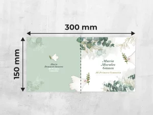 Invitaciones díptico personalizadas